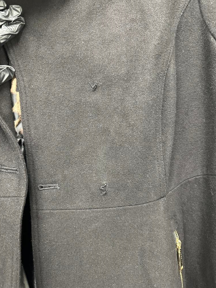 Laundry By Shelli Segal Women's Double Breasted Skirted Coat Black Size XX-Large