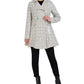 Laundry By Shelli Segal Women's Double Breasted Skirted Tweed Coat White Size Small