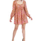 BCBGeneration Women's Paisley Print Babydoll Dress Pink Size 4