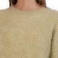 BCBGeneration Women's Fuzzy Pullover Crewneck Sweater Brown Size X-Small