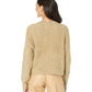BCBGeneration Women's Fuzzy Pullover Crewneck Sweater Brown Size Small