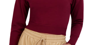 BCBGeneration Women's Dolman Sleeve Tie Back Sweater Red Size Small