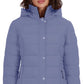 Nautica Women's Hooded Packable Puffer Coat Purple Size Small