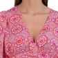 BCBGeneration Women's Cropped Floral Shirred Top Pink Size Medium