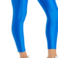 Aqua Women's Athletic High Shine High Rise Leggings Blue Size M