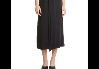 Vince Women's Coastal Belted Square Neck Midi Dress Size XX-Small