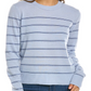 Vince Striped Wool & Cashmere-Blend Pullover Blue Size L