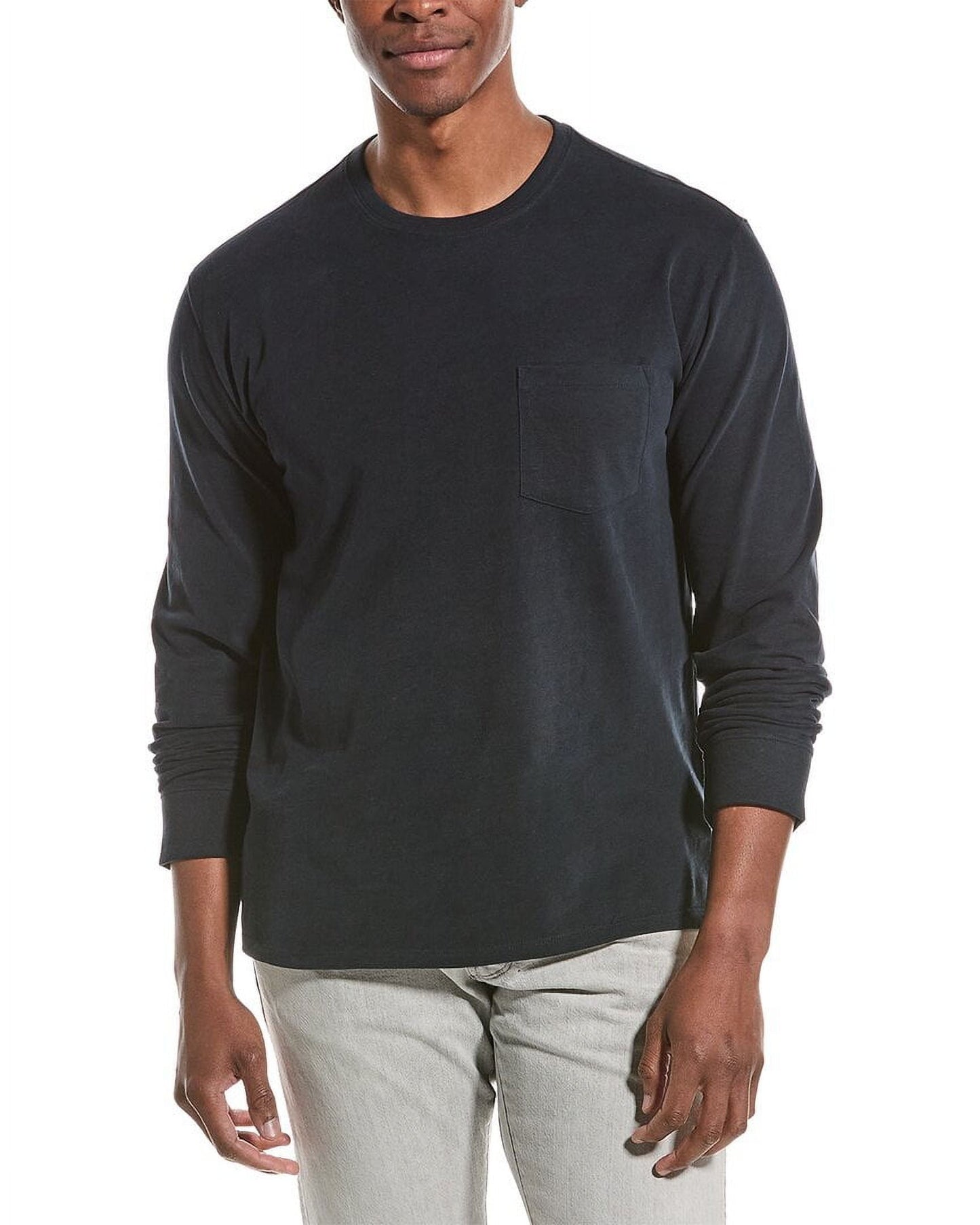 Vince Long Sleeve Top in Coastal, Sueded Jersey, Size XL