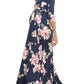 Hello Miz - Floral Faux Wrap Maternity & Nursing Maxi Dress