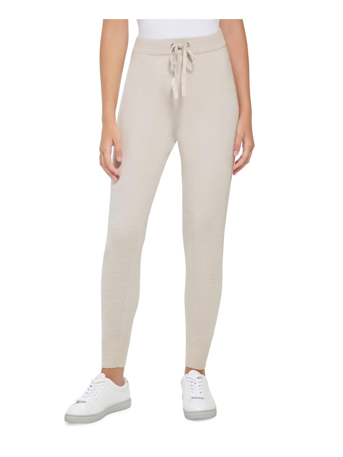 Calvin Klein Jeans Women's Honeycomb Jogger Pants Beige Size Large