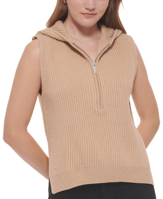 Calvin Klein Jeans Women's Ribbed Sleeveless Top Brown Size Large