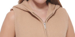 Calvin Klein Jeans Women's Ribbed Sleeveless Top Brown Size Large