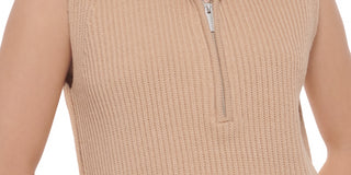 Calvin Klein Jeans Women's Ribbed Sleeveless Top Beige Size X-Small