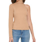 Calvin Klein Women's One Shoulder Turtleneck Top Brown Size Large