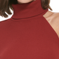 Calvin Klein Women's One Shoulder Turtleneck Top Red Size Small