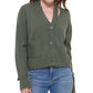 Calvin Klein Jeans Women's Cutout V Neck Cardigan Green Size X-Small