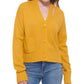 Calvin Klein Women's Cutout V Neck Cardigan Yellow Size X-Small