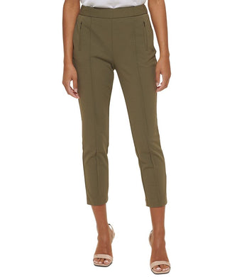 Calvin Klein Women's Scuba Crepe Slim Leg Pants Black Size 6P