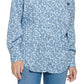 Calvin Klein Jeans Women's Long Sleeve Animal Print Boyfriend Shirt Gray Size Medium