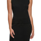 Calvin Klein Women's Sleeveless Ribbed Mock Neck Sweater Black Size Medium