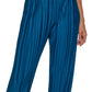 Calvin Klein Women's Pleated Wide Leg Pants Blue Size Large
