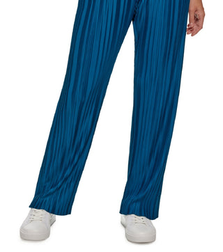 Calvin Klein Women's Pleated Wide Leg Pants Blue Size Large
