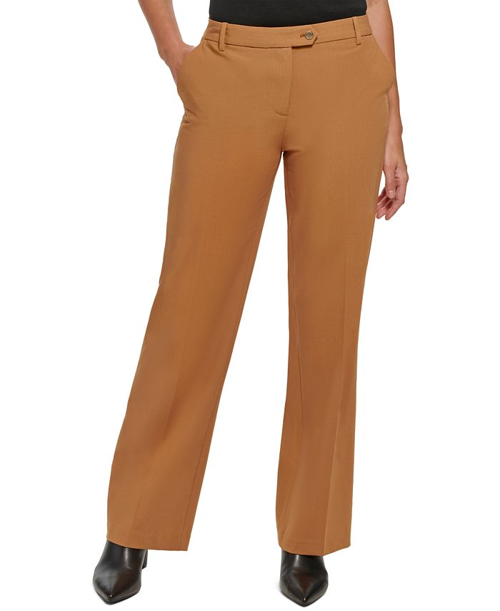 Calvin Klein Women's Wide Leg Pants Brown Size 10