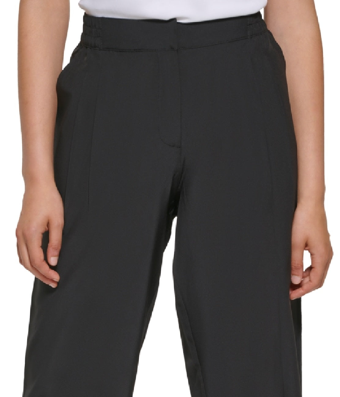 Calvin Klein Women's Wide Leg Cropped Pants Black Size Medium