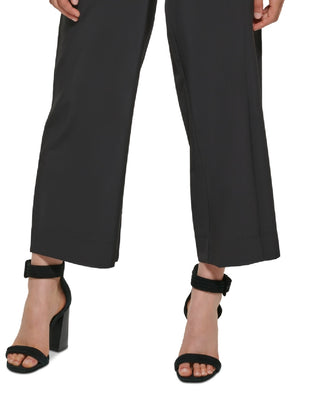 Calvin Klein Women's Wide Leg Cropped Pants Black Size Medium