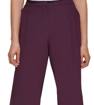 Calvin Klein Women's Wide Leg Cropped Pants Purple Size X-Large