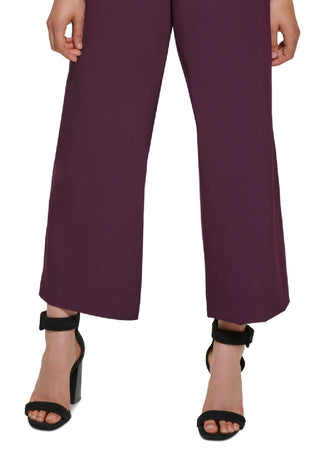 Calvin Klein Women's Wide Leg Cropped Pants Purple Size X-Large