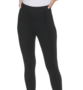 Calvin Klein Women's Full Length Pintuck Seam Leggings Black Size X-Small