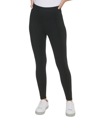 Calvin Klein Women's Full Length Pintuck Seam Leggings Black Size X-Small