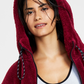 Calvin Klein Women's Performance Hooded Sherpa Jacket Red Size Small