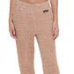 Calvin Klein Women's Shaggy Knit Pull On Jogging Pants Brown Size Large
