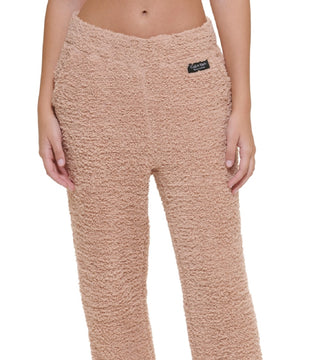 Calvin Klein Women's Shaggy Knit Pull On Jogging Pants Brown Size Large