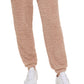 Calvin Klein Women's Shaggy Knit Pull On Jogging Pants Brown Size Large