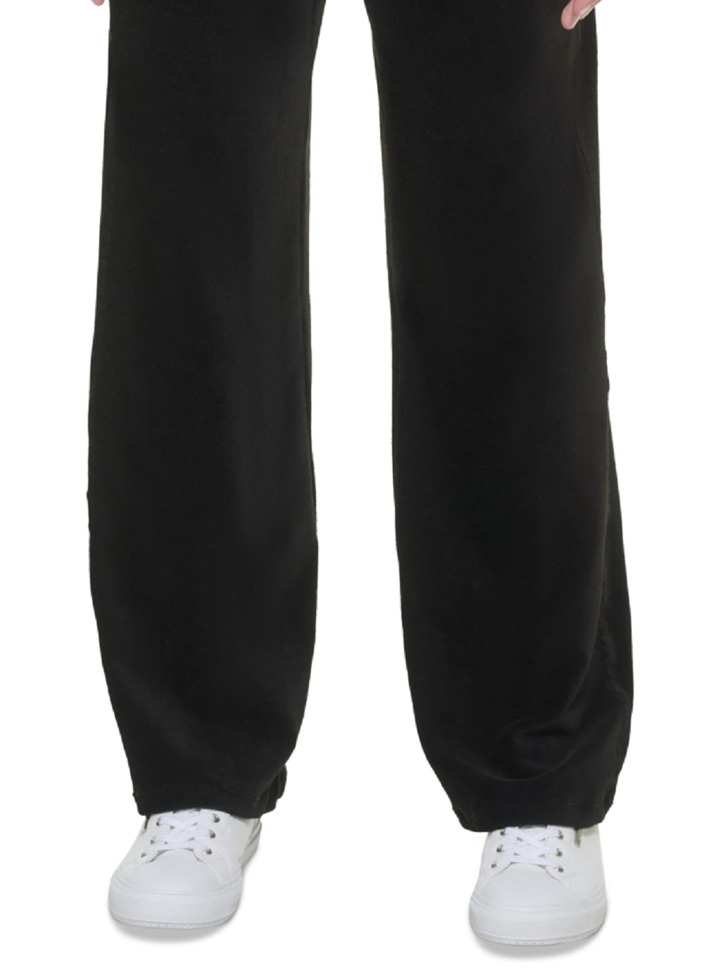 Calvin Klein Women's Wide Leg Velour Pants Black Size Small