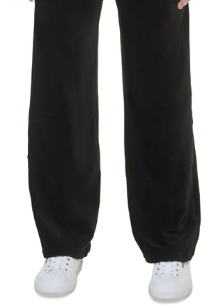 Calvin Klein Women's Wide Leg Velour Pants Black Size Small