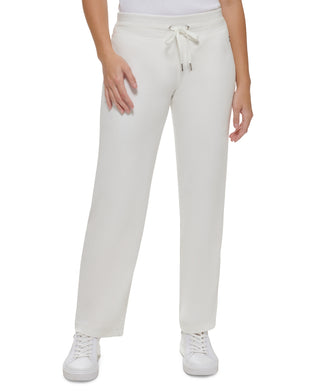 Calvin Klein Women's Wide Leg Velour Pants White Size Large