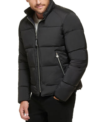 Calvin Klein Men's Stretch Medium Weight Moto Jacket Black Size Large