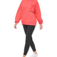Calvin Klein Women's Sleeve Oversized Logo Sweatshirt Green Size S