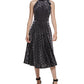 Calvin Klein Women's Velvet Midi Halter Dress Black Size 10