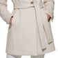 Calvin Klein Women's Asymmetrical Belted Wrap Coat Beige Size Medium