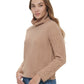 Calvin Klein Women's Cable Knit Sleeve Sweater Brown Size Large