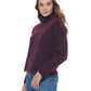 Calvin Klein Women's Cable Knit Sleeve Sweater Purple Size Medium