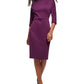 Calvin Klein Women's Boat Neck Sheath Dress Purple Size 10