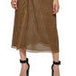 Calvin Klein Women's Check Print Midi Skirt Brown Size 2