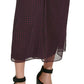 Calvin Klein Women's Check Print Midi Skirt Purple Size 4