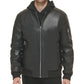 Calvin Klein Men's Faux Leather Bomber Jacket Black Size Large